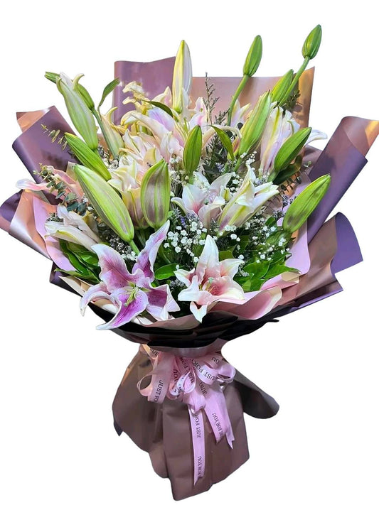5 Stems Pink Lily