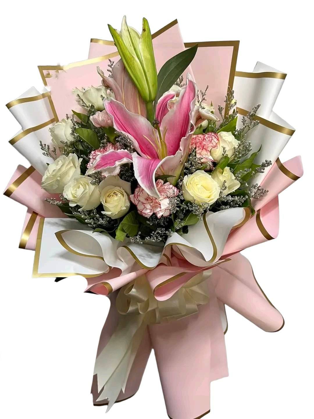 White Pink Combo Bouquet