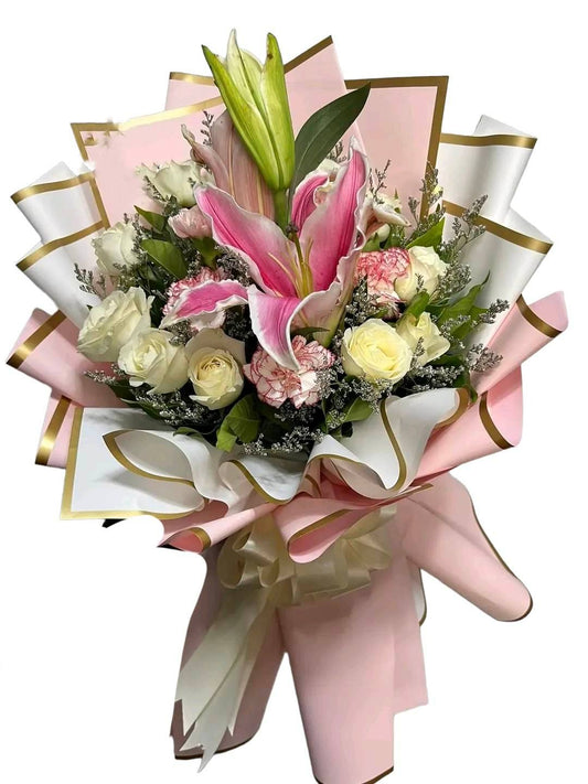 White Pink Combo Bouquet