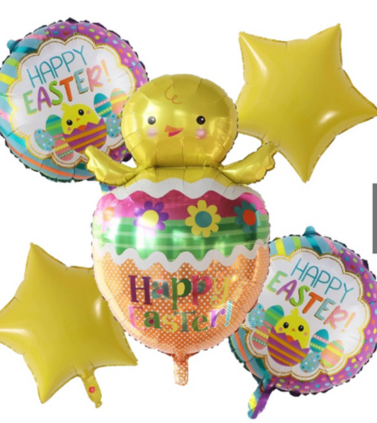 5pcs. set Easter Duck Balloons