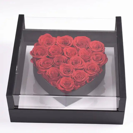 Red Roses in Acrylic Box