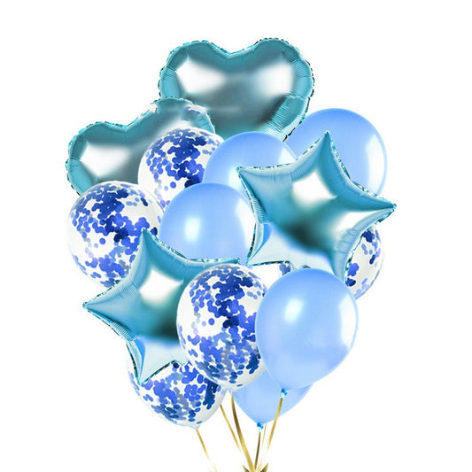 14Pcs. Blue Balloon Confetti