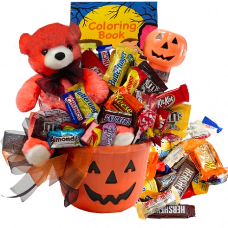 Halloween Bucket with Bear
