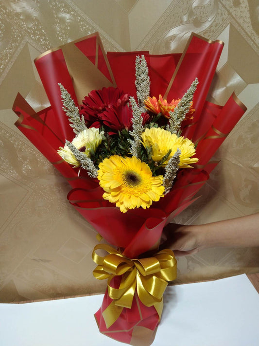 Red Yellow and Gerbera