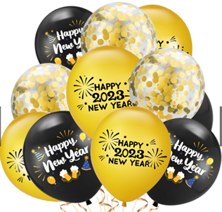 2023 New Year's Day Party Latex Balloons